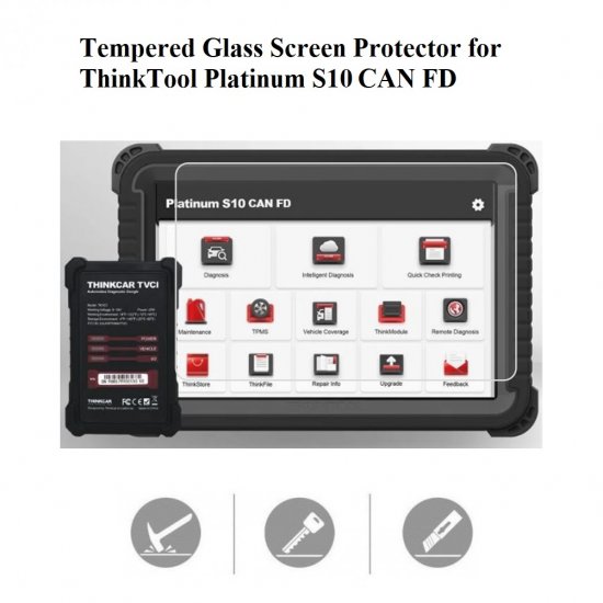 Tempered Glass Screen Protector for THINKTOOL PLATINUM S10 CANFD - Click Image to Close